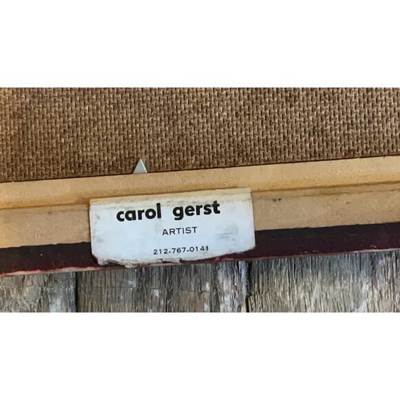Original Oil Painting on Wood CAROLE GERS, Signed, Framed, 9.5" x 7.5" - Picture 6 of 7